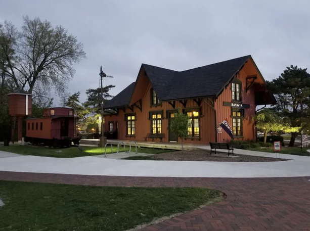 A downtown or riverfront scene from Batavia, Illinois.