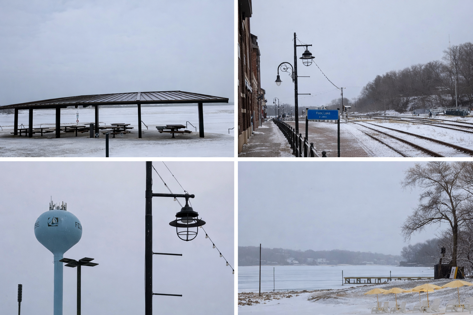 Sunset over Fox Lake in Illinois