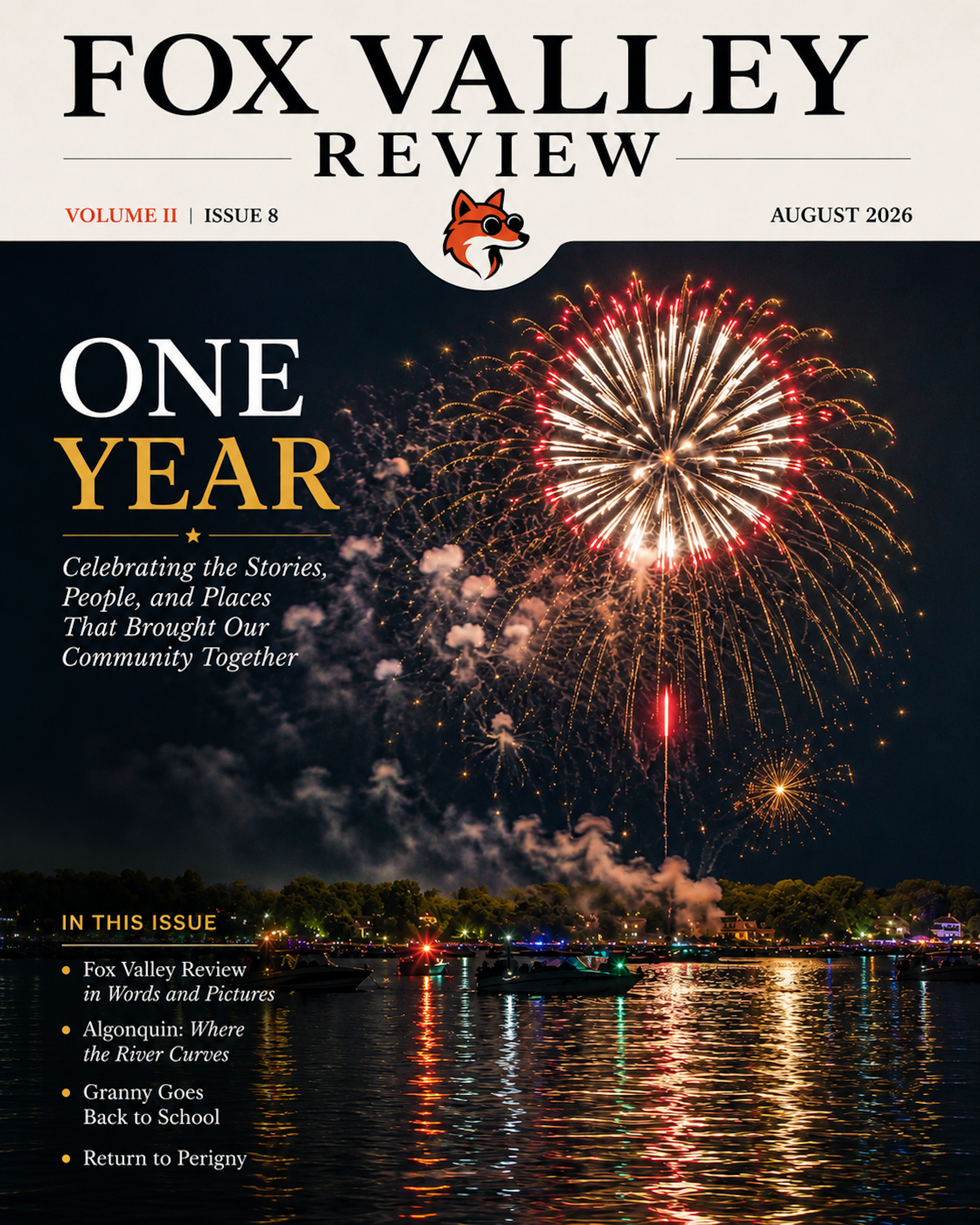 Fox Valley Review August 2026 anniversary issue cover